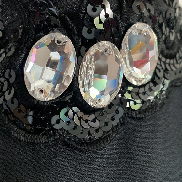 Gunne Sax Black High Collar Mini Dress – Size 5/6 - Picture 5 of 15